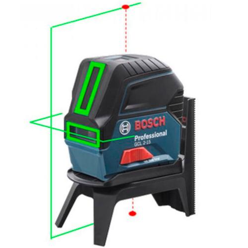 Nível a laser verde com 2 linhas e 2 pontos de prumo - GCL 2-15G Nível a laser verde com 2 linhas e 2 pontos de prumo - GCL 2-15G
