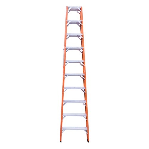 Escada tesoura dupla em fibra de vidro 10 degraus 3 m - ESC10300 Escada tesoura dupla em fibra de vidro 10 degraus 3 m - ESC10300