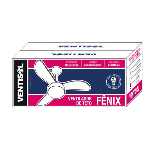 Ventilador de teto 3 pás branco - Fênix 110V Ventilador de teto 3 pás branco - Fênix 110V