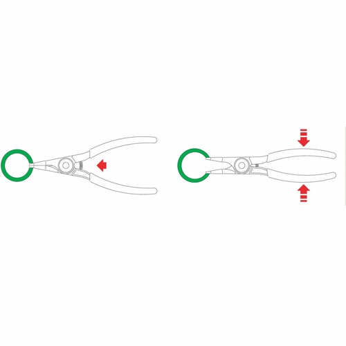 Alicate para an�is externo reto 7