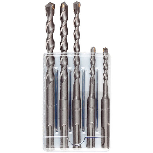 Jogo de brocas para concreto 6 a 10 mm 5 peças SDS Plus - D-61678 Jogo de brocas para concreto 6 a 10 mm 5 peças SDS Plus - D-61678