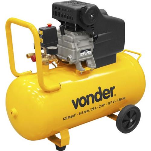 Compressor de ar 6,5 pés 25 litros 2 hp - MCV25 110V Compressor de ar 6,5 pés 25 litros 2 hp - MCV25 110V