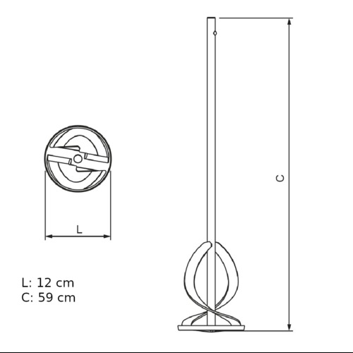 Haste para misturador de argamassa - HM 120 Haste para misturador de argamassa - HM 120