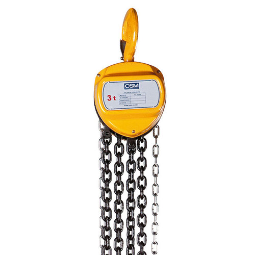 Talha manual com capacidade de 3000 kg e 3 metros de corrente