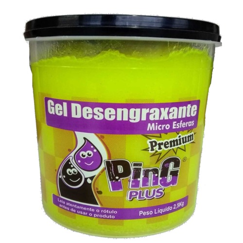 Gel desengraxante micro esfera 2,5 Kg amarelo - Ping Plus Gel desengraxante micro esfera 2,5 Kg amarelo - Ping Plus