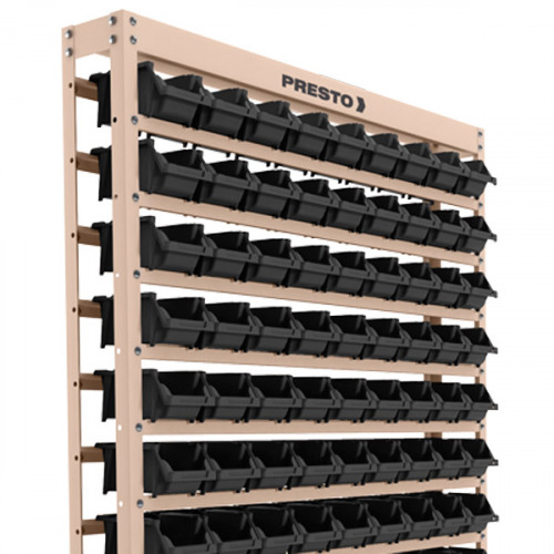 Estante metálica com 108 gavetas n° 3 preta Estante metálica com 108 gavetas n° 3 preta