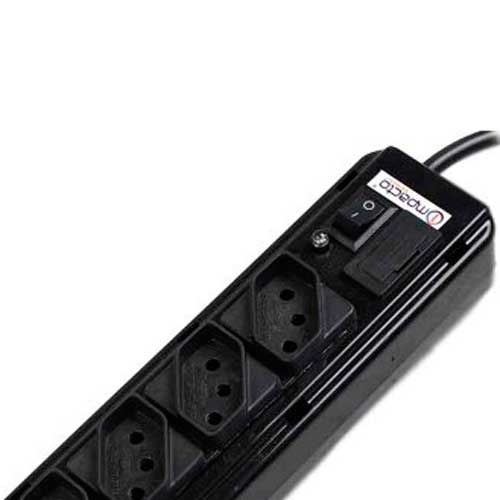Filtro de linha 6 tomadas 1,1 metro 10A preto - FLK06DABS Filtro de linha 6 tomadas 1,1 metro 10A preto - FLK06DABS