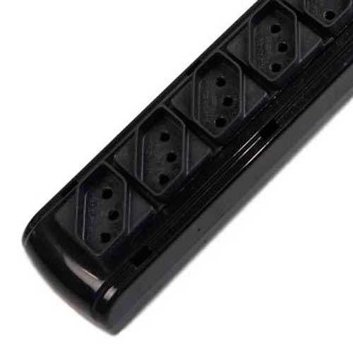 Filtro de linha 6 tomadas 1,1 metro 10A preto - FLK06DABS Filtro de linha 6 tomadas 1,1 metro 10A preto - FLK06DABS