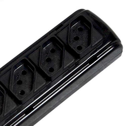 Filtro de linha 4 tomadas 1,1 metro 10A preto - FLK04DABS Filtro de linha 4 tomadas 1,1 metro 10A preto - FLK04DABS