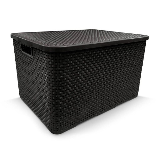 Caixa organizadora com tampa 20 litros - Rattan Caixa organizadora com tampa 20 litros - Rattan