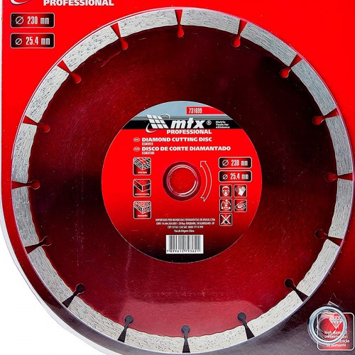 Disco diamantado segmentado 230 mm para concreto - 731699