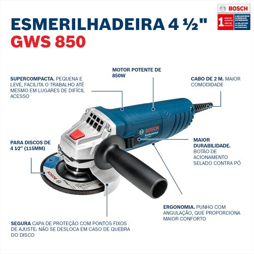 Esmerilhadeira angular 4.1/2 Esmerilhadeira angular 4.1/2