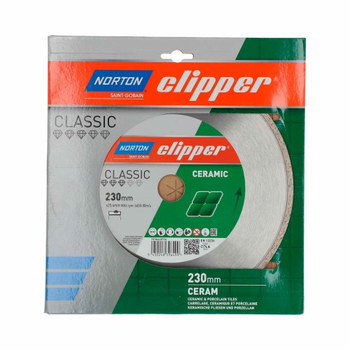 Disco diamantado liso para porcelanato 230 x 25,4 mm - Clipper Disco diamantado liso para porcelanato 230 x 25,4 mm - Clipper
