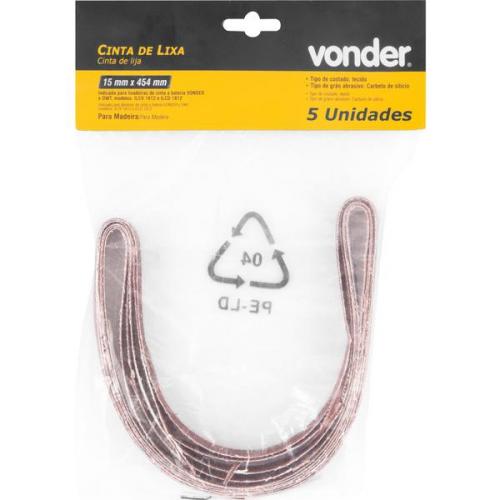 Cinta de lixa 15 mm x 454 mm G 180 com 5 peças Cinta de lixa 15 mm x 454 mm G 180 com 5 peças