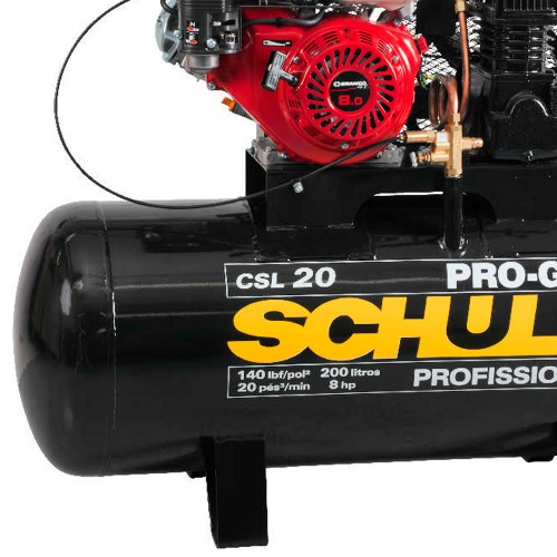 Compressor de ar a gasolina 20 p�s 8 hp 200 litros 140lbs - PRO-GAS CSL 20/200