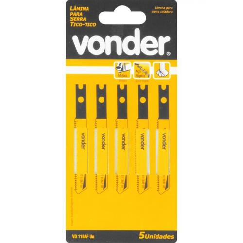L�mina serra tico-tico bimetal para metal 5 pe�as