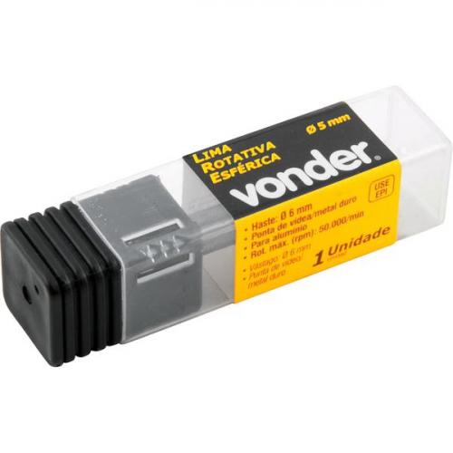 Lima rotativa esférica para alumínio 5 mm com haste 6 mm - 43.12.600.506 Lima rotativa esférica para alumínio 5 mm com haste 6 mm - 43.12.600.506