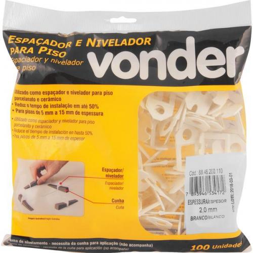 Espaçador e nivelador para piso 2 mm com 100 peças Espaçador e nivelador para piso 2 mm com 100 peças