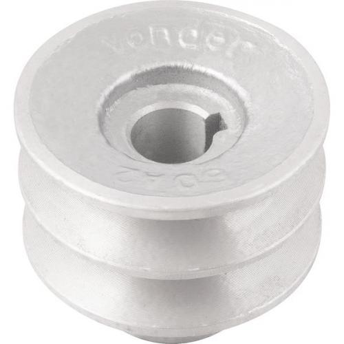 Polia de alum�nio 2 canais perfil A 60 mm com furo de 5/8