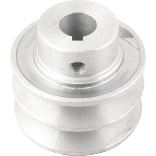 Polia de alum�nio 2 canais perfil A 60 mm com furo de 5/8