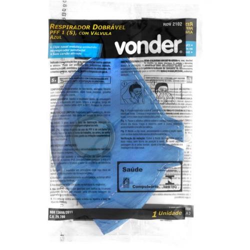 Máscara de proteção com válvua PFF1 RDV 2102 azul - 70.48.002.000 Máscara de proteção com válvua PFF1 RDV 2102 azul - 70.48.002.000