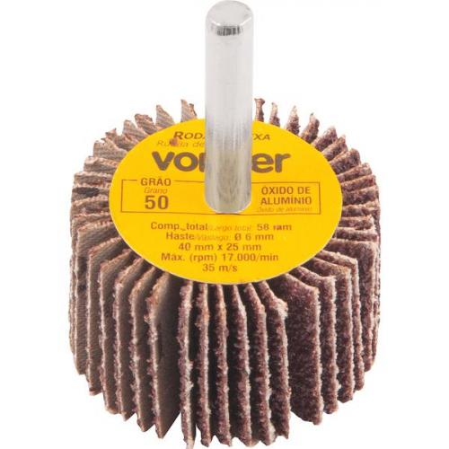 Roda de lixa 40 x 25 mm com haste gr�o 50 