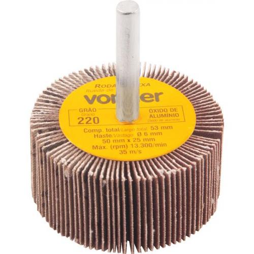 Roda de lixa 50 x 25 mm com haste grão 220 Roda de lixa 50 x 25 mm com haste grão 220