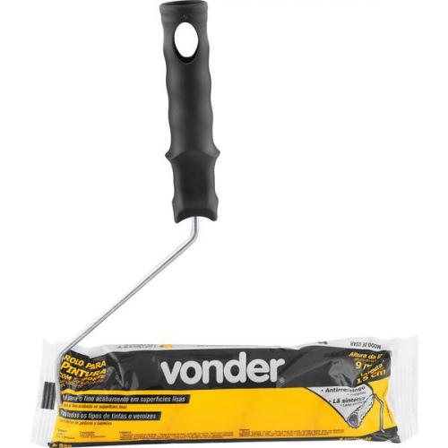 Rolo de l� para pintura antirrespingo 15 cm com suporte ? VD 959  