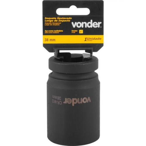 Soquete sextavado de impacto longo 38 mm encaixe 1 Soquete sextavado de impacto longo 38 mm encaixe 1