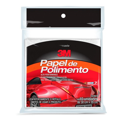 Papel para polimento automotivo com 10 folhas - HB004009146 Papel para polimento automotivo com 10 folhas - HB004009146