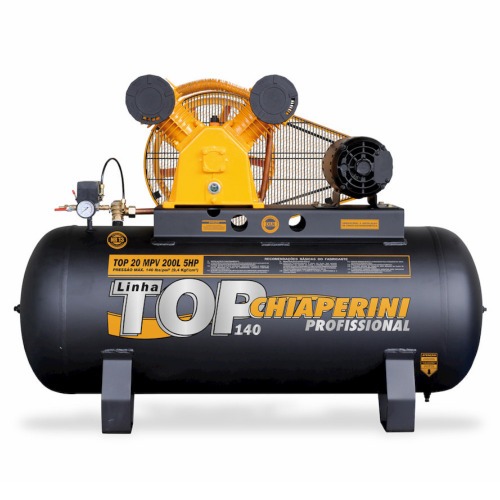 Compressor de ar 20 pés 200 litros 5 hp 140 lbs trifásico - TOP20 MPV 200L Compressor de ar 20 pés 200 litros 5 hp 140 lbs trifásico - TOP20 MPV 200L