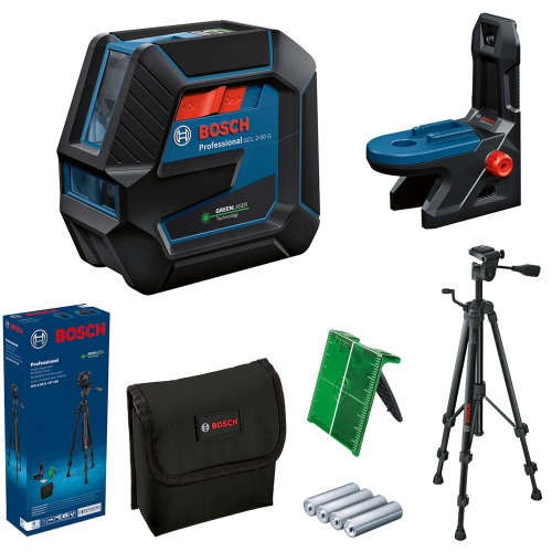 Nível a laser verde 2 linhas 15 metros com tripé - GCL 2-50 G Nível a laser verde 2 linhas 15 metros com tripé - GCL 2-50 G