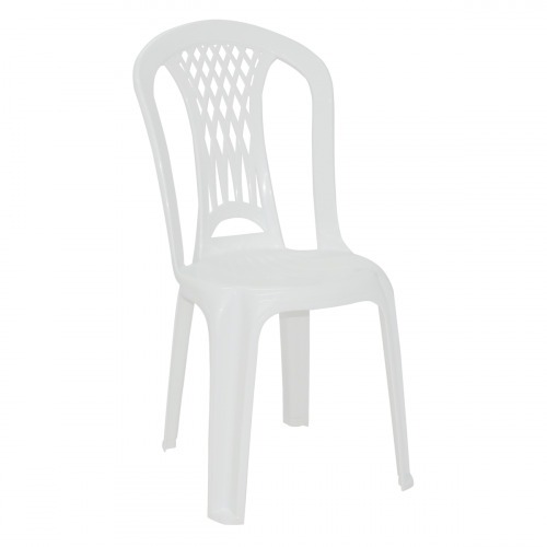 Cadeira pl�stica sem bra�os branca - Laguna