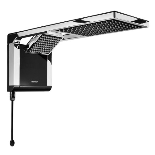 Chuveiro eletr�nico 6800 watts 220V preto cromado - Acqua Duo Ultra