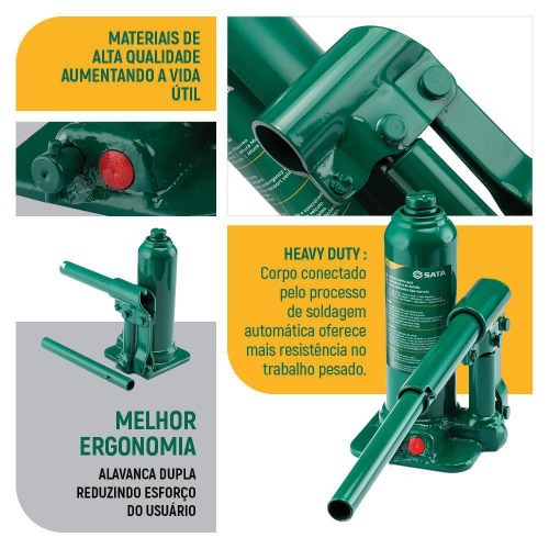 Macaco hidráulico tipo garrafa capacidade de 2 toneladas - 97801A Macaco hidráulico tipo garrafa capacidade de 2 toneladas - 97801A