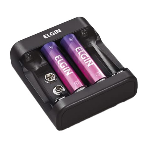 Carregador para pilhas AA/AAA e bateria 9V com cabo USB -SCUSB Carregador para pilhas AA/AAA e bateria 9V com cabo USB -SCUSB