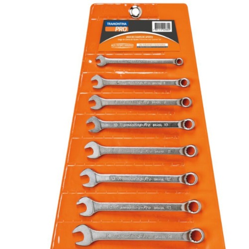 Jogo de chave combinada 6 a 22 mm aço cromo vanádio com 11 peças - 44660/211 Jogo de chave combinada 6 a 22 mm aço cromo vanádio com 11 peças - 44660/211