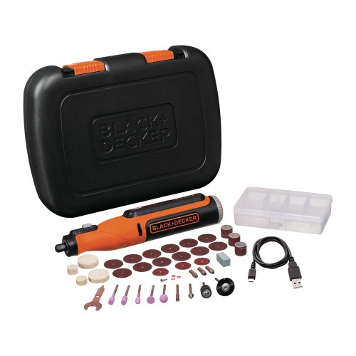 Micro retífica a bateria 8 volts com 35 acessórios - BCRT8K35 Micro retífica a bateria 8 volts com 35 acessórios - BCRT8K35