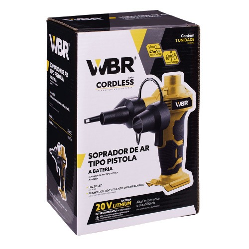 Soprador de ar tipo pistola a bateria 20 Volts fluxo de 57 m�/h Sem Bateria - 203253