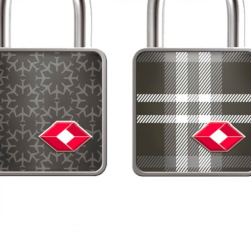 Cadeado 35 mm com chave TSA preto-misto 2 pe�as - Twinpack 