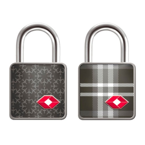 Cadeado 35 mm com chave TSA preto-misto 2 pe�as - Twinpack 