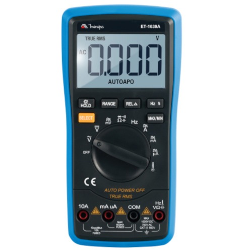 Mult�metro digital port�til CAT III 600V True RMS - ET-1639A