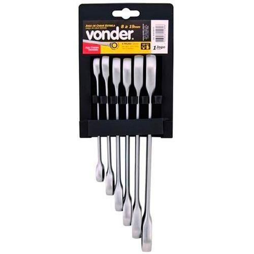 Jogo de chaves estrela com catraca 8 mm a 19 mm - 3608108019