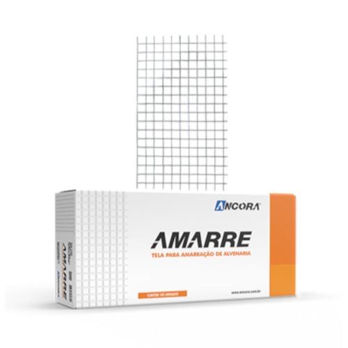Tela amarração para alvenaria 10,5 x 50 cm com 100 peças Tela amarração para alvenaria 10,5 x 50 cm com 100 peças