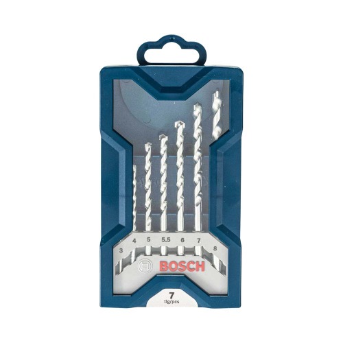 Jogo de brocas para concreto 3 a 8 mm com 7 peças - Mini X-Line Jogo de brocas para concreto 3 a 8 mm com 7 peças - Mini X-Line
