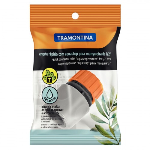 Engate rápido com aquastop para mangueira 1/2 Engate rápido com aquastop para mangueira 1/2