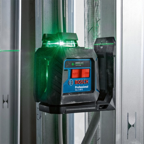 Nível a laser com 2 linhas verdes 360° alcance 10 metros - GLL 2-20 G Nível a laser com 2 linhas verdes 360° alcance 10 metros - GLL 2-20 G