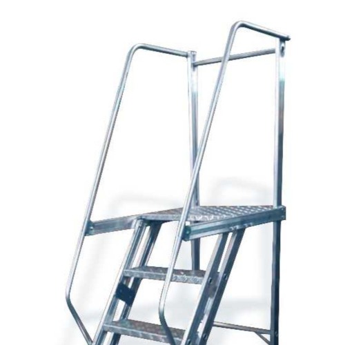 Escada plataforma de alum�nio 1.50 m c/ 5 degraus + patamar