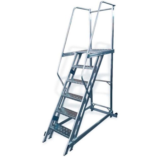 Escada plataforma de alum�nio 1.50 m c/ 5 degraus + patamar