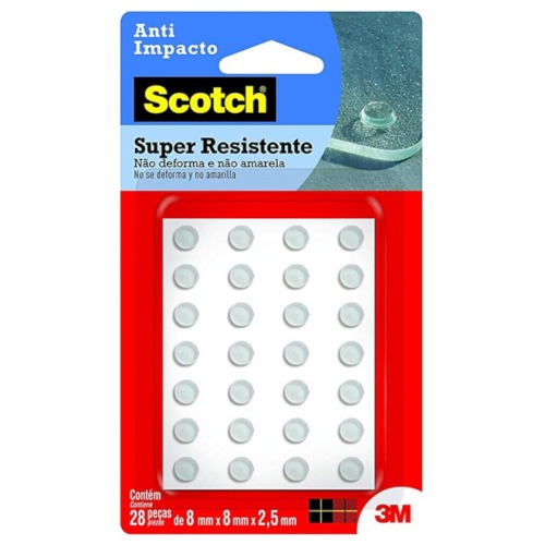 Protetor adesivo anti-impacto redondo 8 mm com 28 unidades - HB004263107